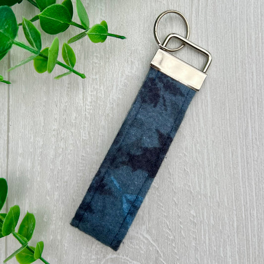 Tonal Leaves - Fabric Keychain Handle
