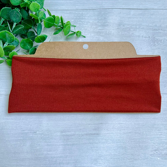 Solid Rust Twist Knot Headband
