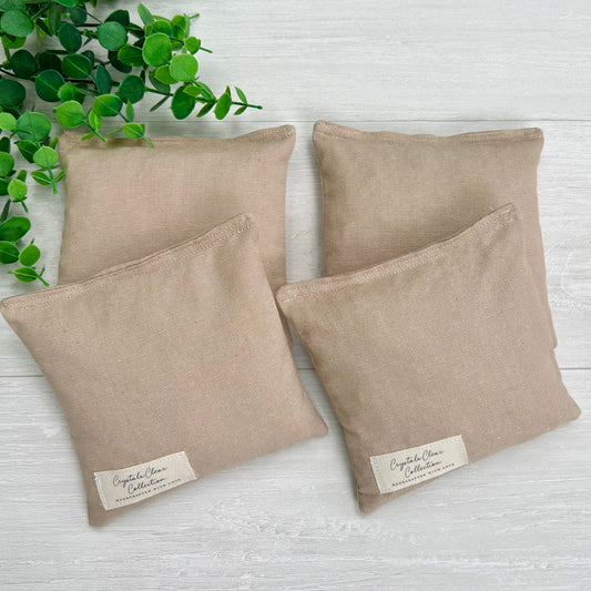 Tan Corn-Filled Cornhole Bags