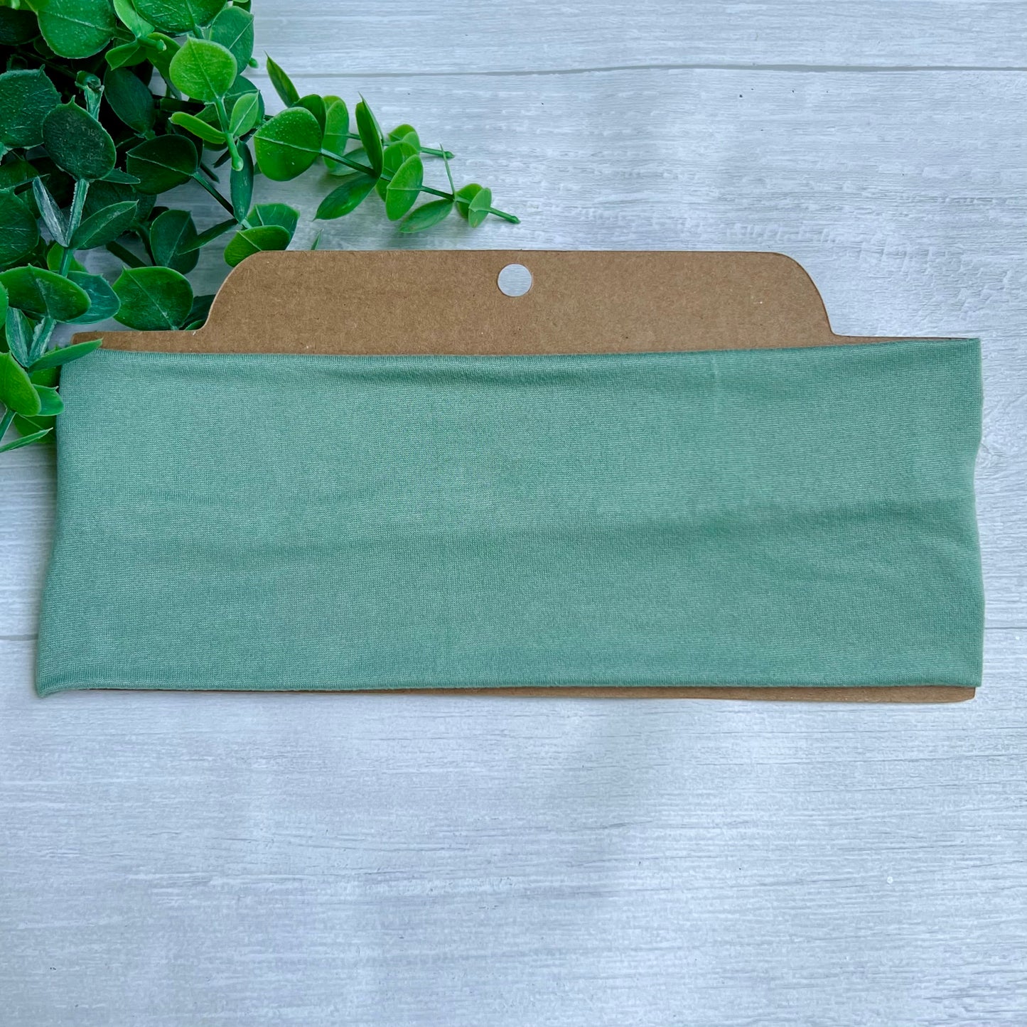 Solid Sage Twist Knot Headband