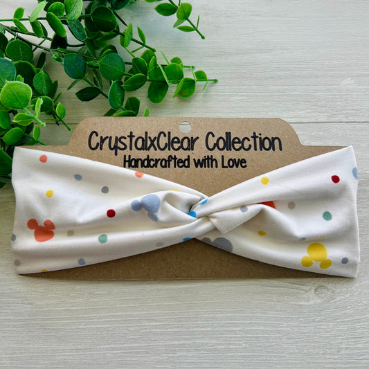 Polka Dot Magic Twist Knot Headband