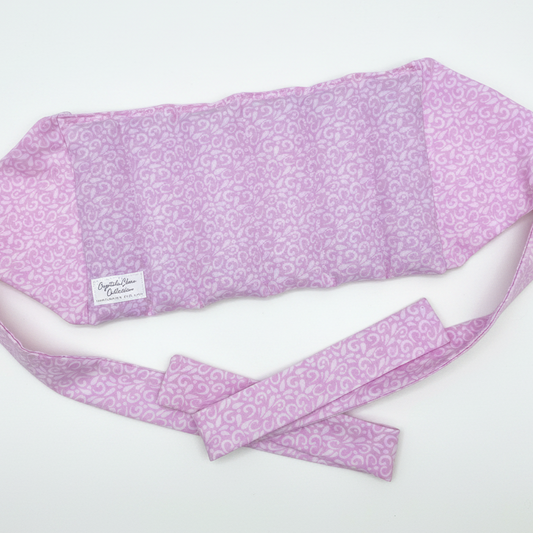 Pink Swirls Hands-Free Microwave Heating Pad for Lower Back | CrystalxClear Collection