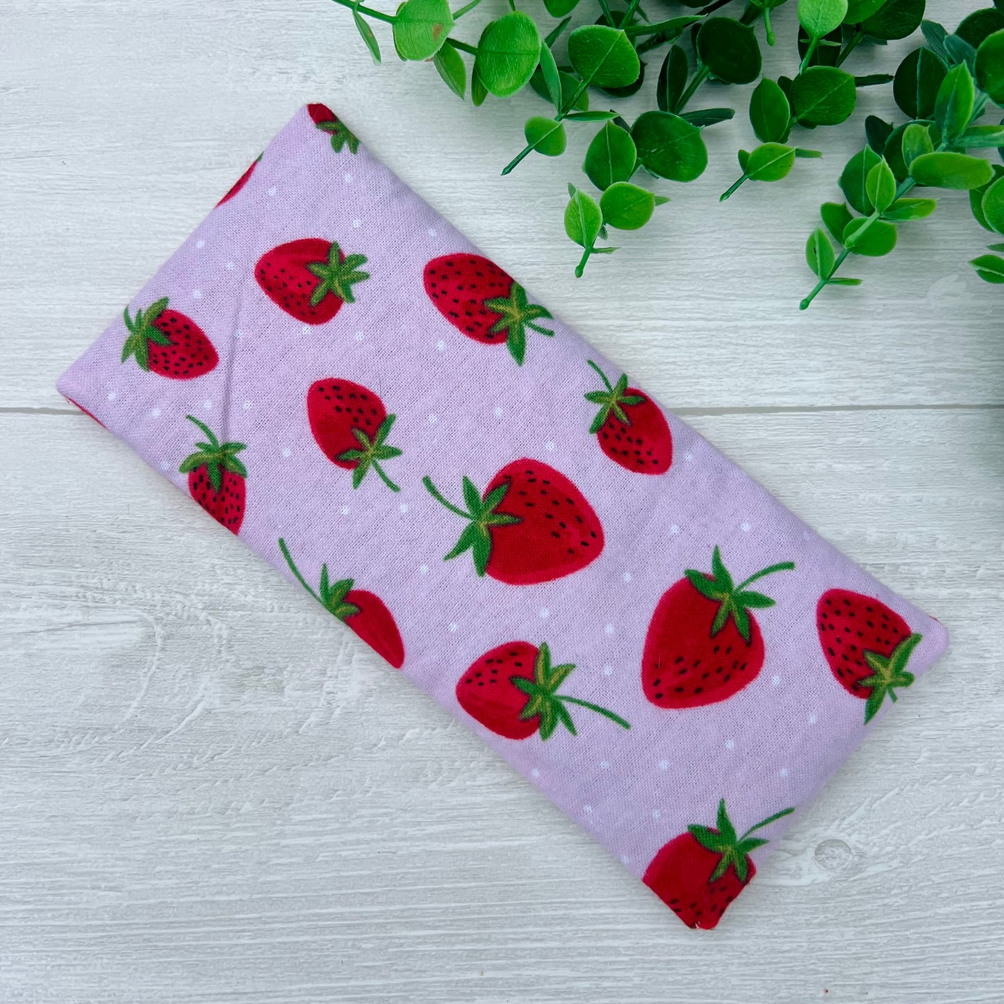 Strawberry Reusable Hot & Cold Eye Mask Therapy Pack | CrystalxClear Collection