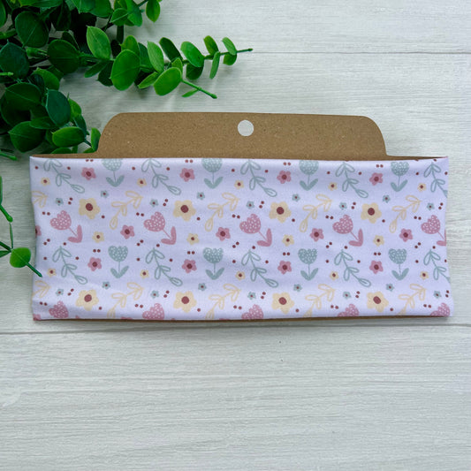 Pastel Floral Soft Stretch Twist Knot Headband | CrystalxClear Collection