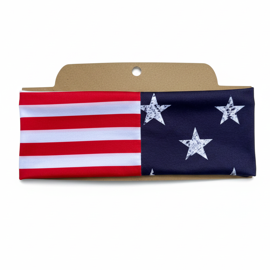 Patriotic Stars & Stripes Soft Stretch Twist Knot Headband | CrystalxClear Collection
