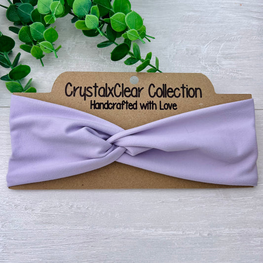 Solid Lavender Twist Knot Headband