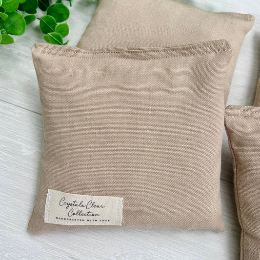 Tan Corn-Filled Cornhole Bags