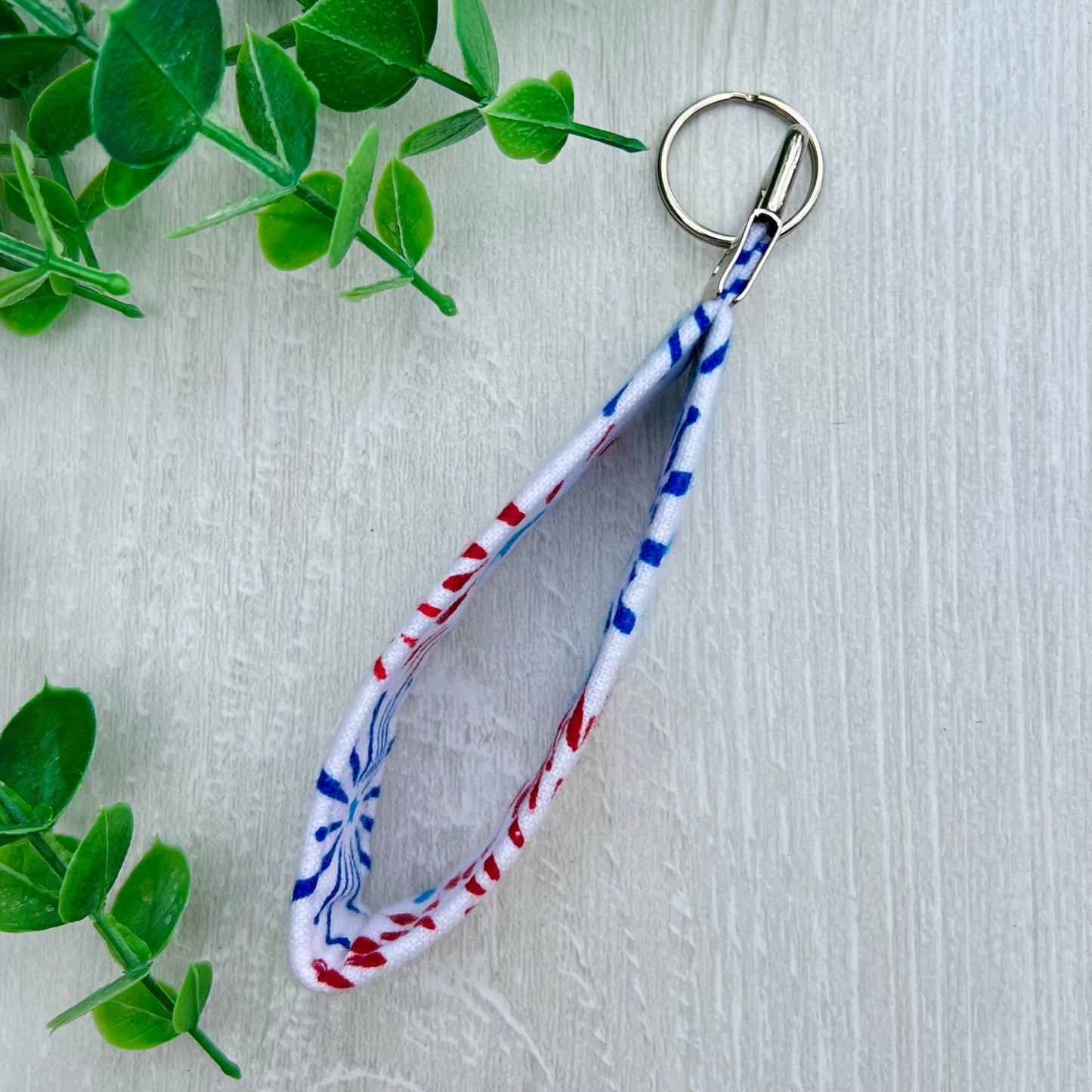 Patriotic Fireworks - Fabric Keychain Handle