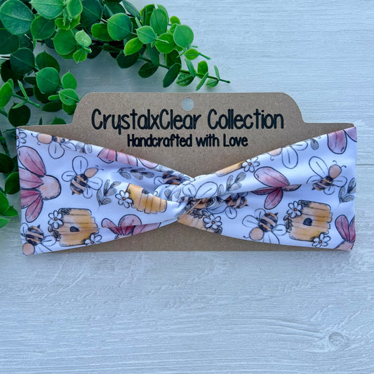 Sweet Honey Bee Hive Twist Knot Headband