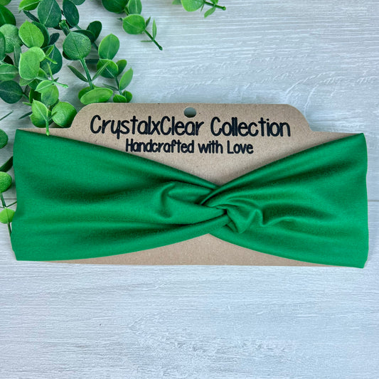 Solid Gumby Green Twist Knot Headband