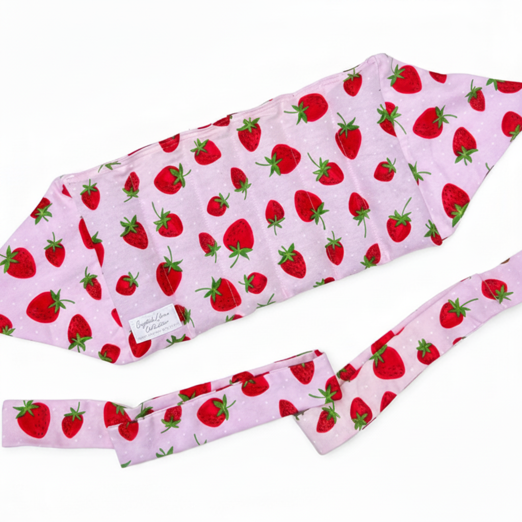 Strawberry Hands-Free Microwave Heating Pad for Lower Back | CrystalxClear Collection