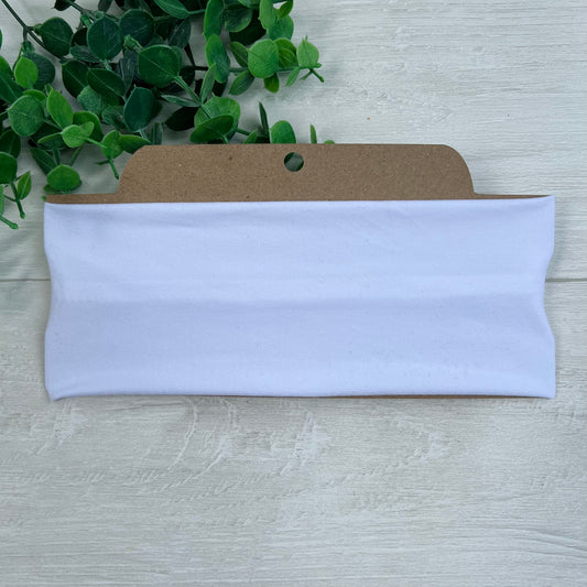 Solid White Twist Knot Headband