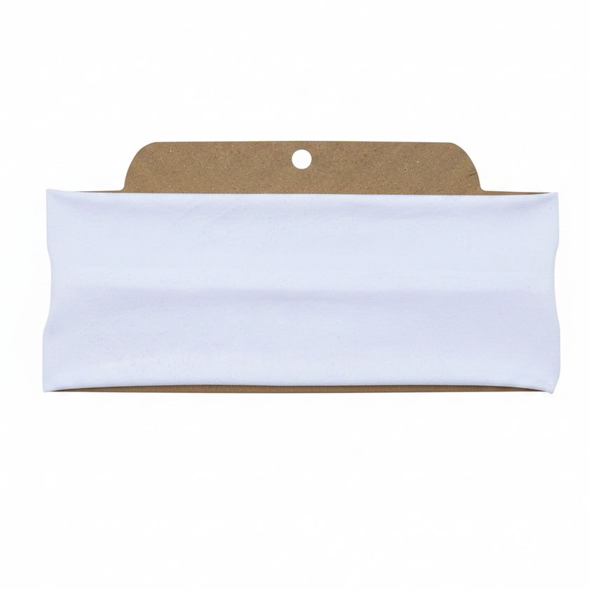 Solid White Soft Stretch Twist Knot Headband | CrystalxClear Collection