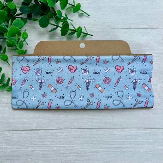 Blue Nurse Soft Stretch Twist Knot Headband | CrystalxClear Collection