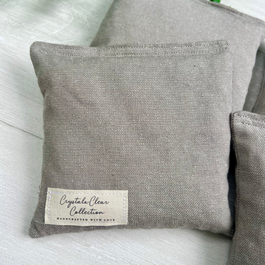 Gray Corn-Filled Cornhole Bags