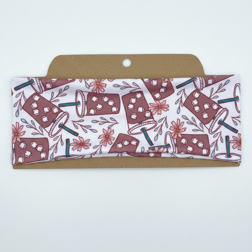Iced Coffee Soft Stretch Twist Knot Headband | CrystalxClear Collection