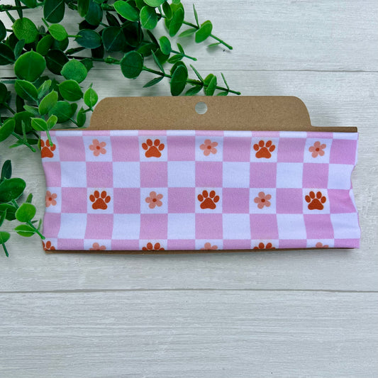 Paw Prints Soft Stretch Twist Knot Headband | CrystalxClear Collection