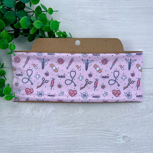 Floral Nurse Twist Knot Headband