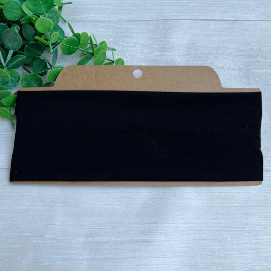 Solid Black Twist Knot Headband