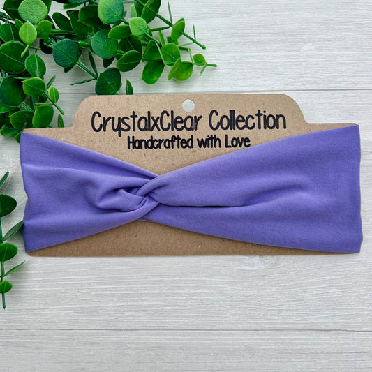 Solid Lilac Twist Knot Headband