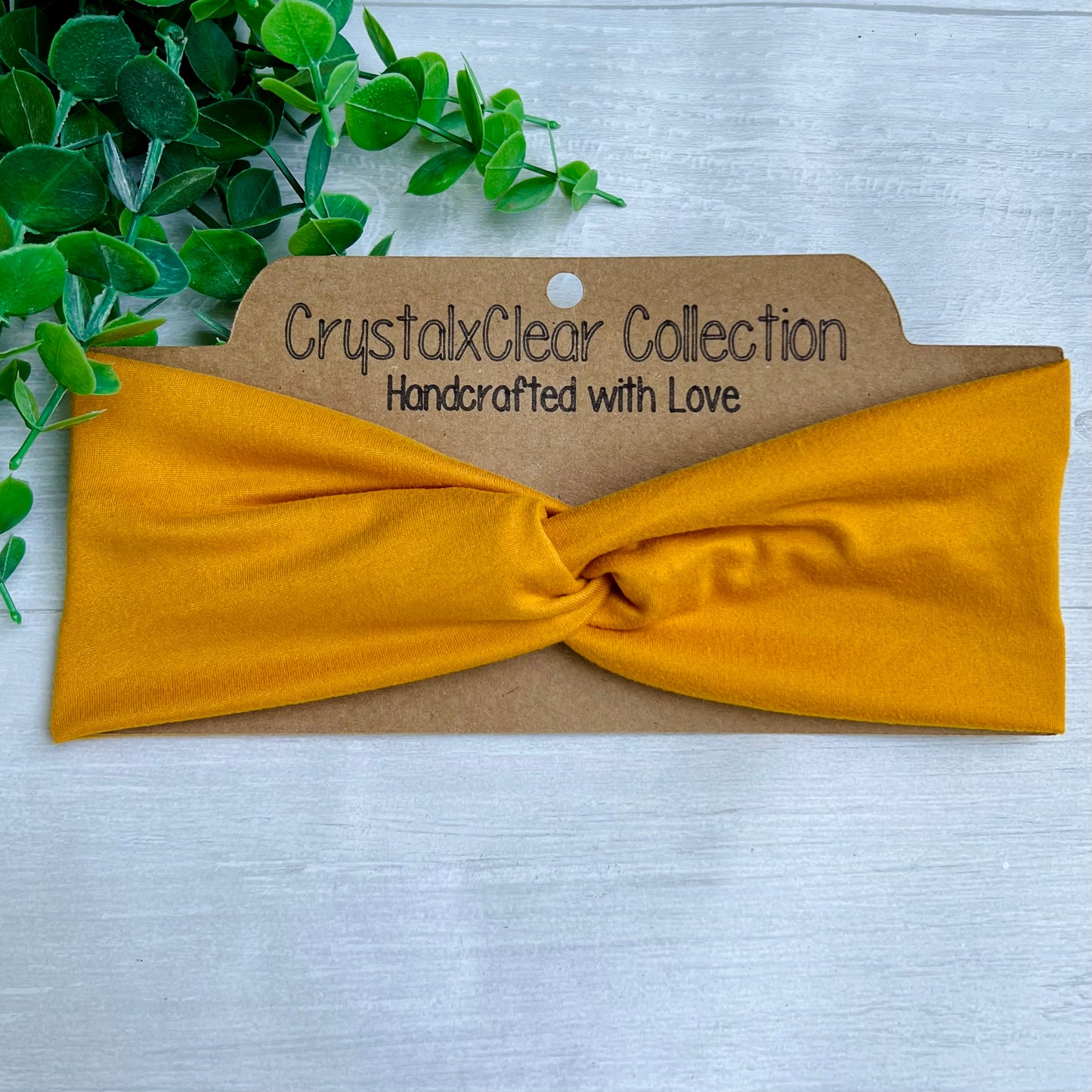 Solid Mustard Twist Knot Headband