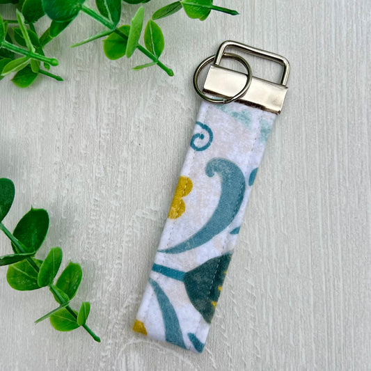 Floral Medallion - Fabric Keychain Handle