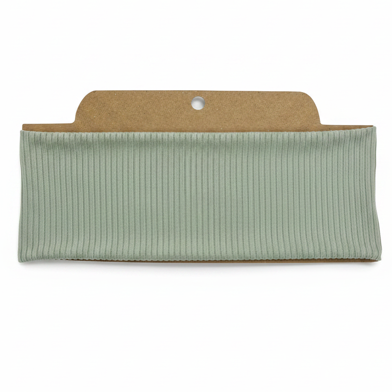 Ribbed Solid Aqua Gray Soft Stretch Twist Knot Headband | CrystalxClear Collection