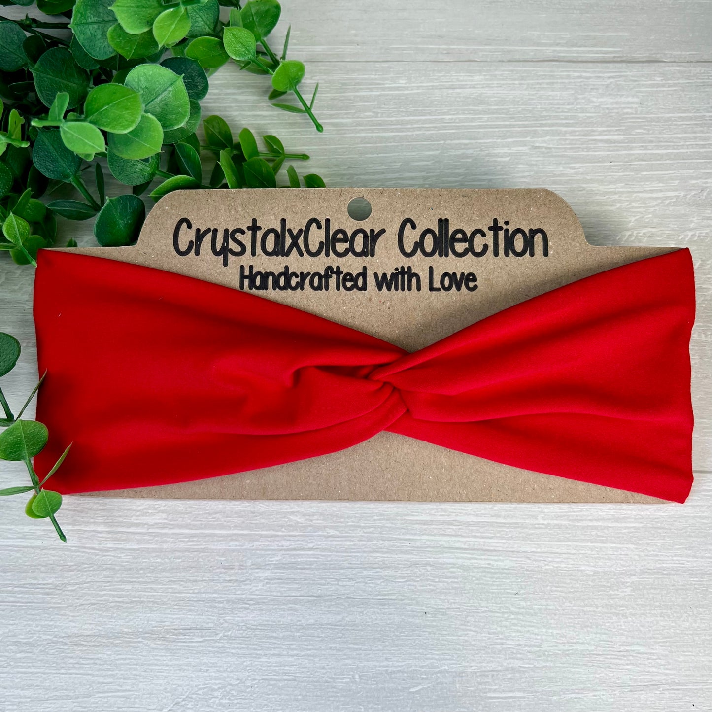 Solid Red Twist Knot Headband