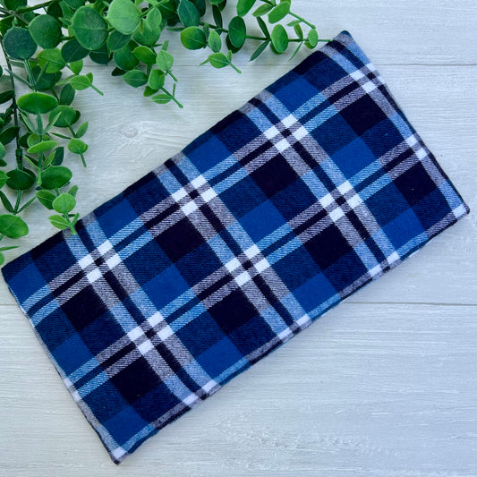Dark Blue Plaid Original Microwave Heating Pad for Everyday Comfort | CrystalxClear Collection