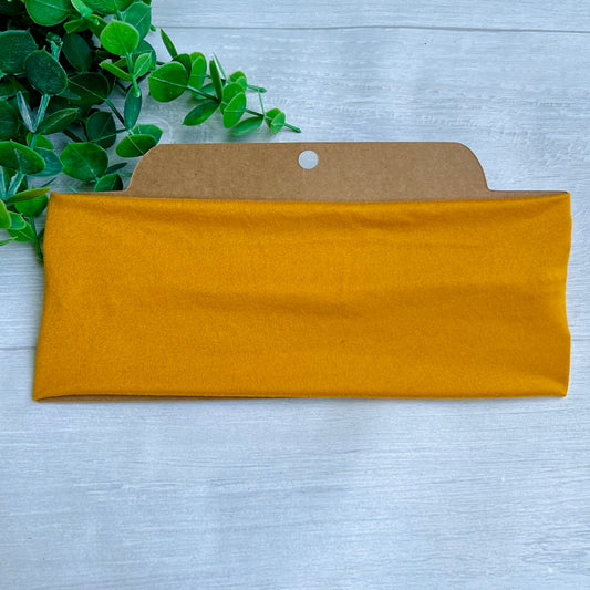 Solid Mustard Twist Knot Headband