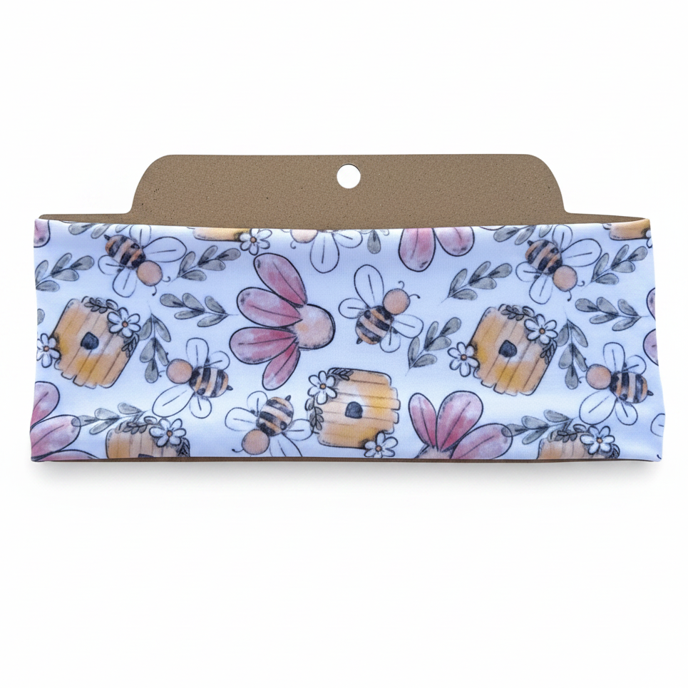 Sweet Honey Bee Hive Soft Stretch Twist Knot Headband | CrystalxClear Collection