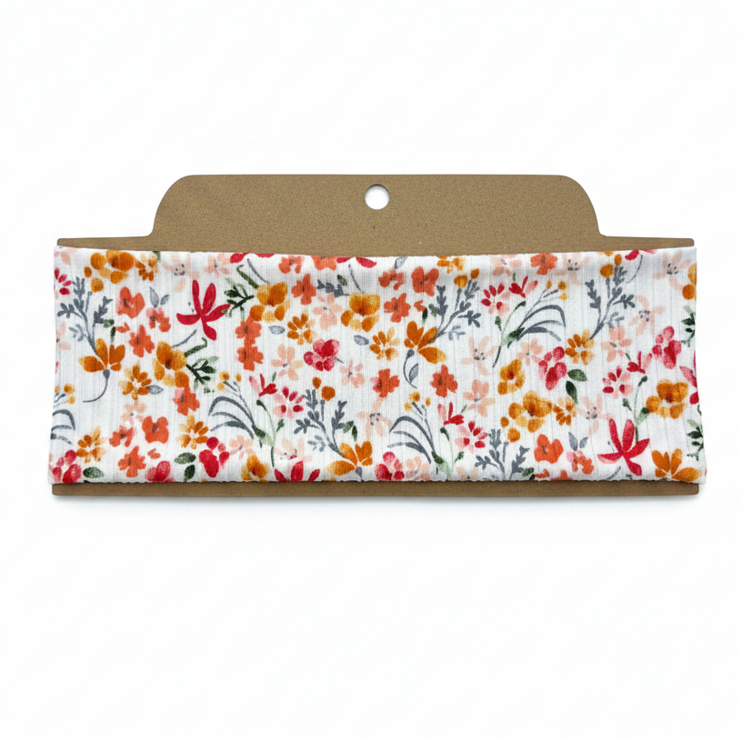 Ribbed Floral Soft Stretch Twist Knot Headband | CrystalxClear Collection