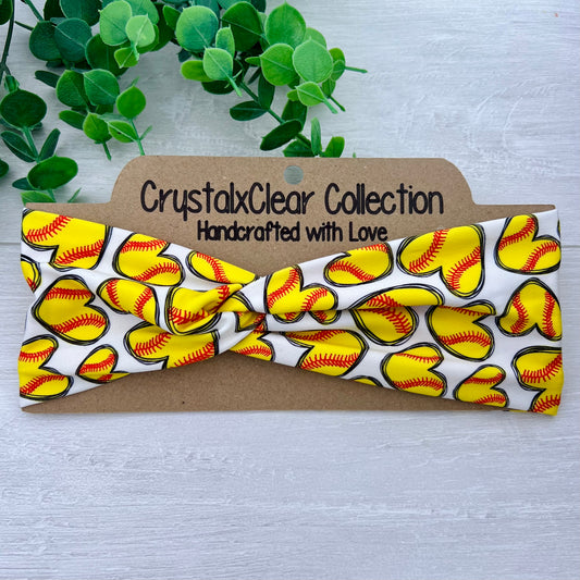 Softball Lover Twist Knot Headband