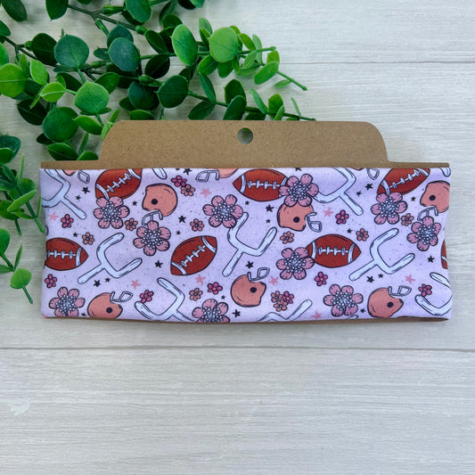 Floral Football Soft Stretch Twist Knot Headband | CrystalxClear Collection