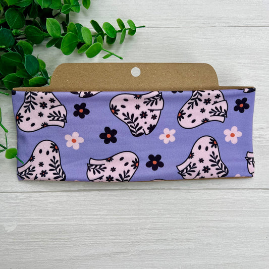 Floral Ghosts Soft Stretch Twist Knot Headband | CrystalxClear Collection