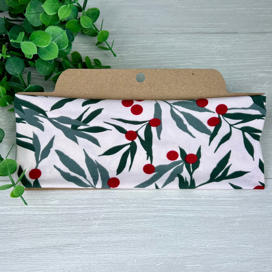 Holiday Holly Berry Twist Knot Headband