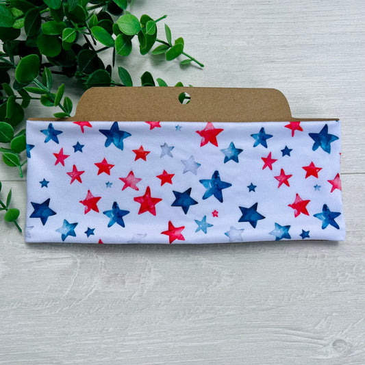 Patriotic Stars Soft Stretch Twist Knot Headband | CrystalxClear Collection