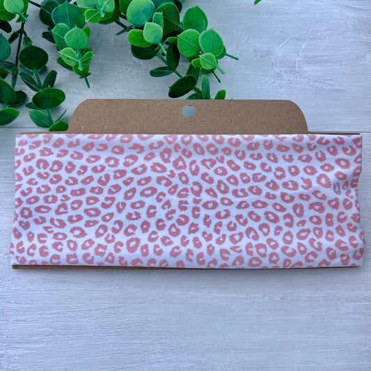 Pink Cheetah Twist Knot Headband