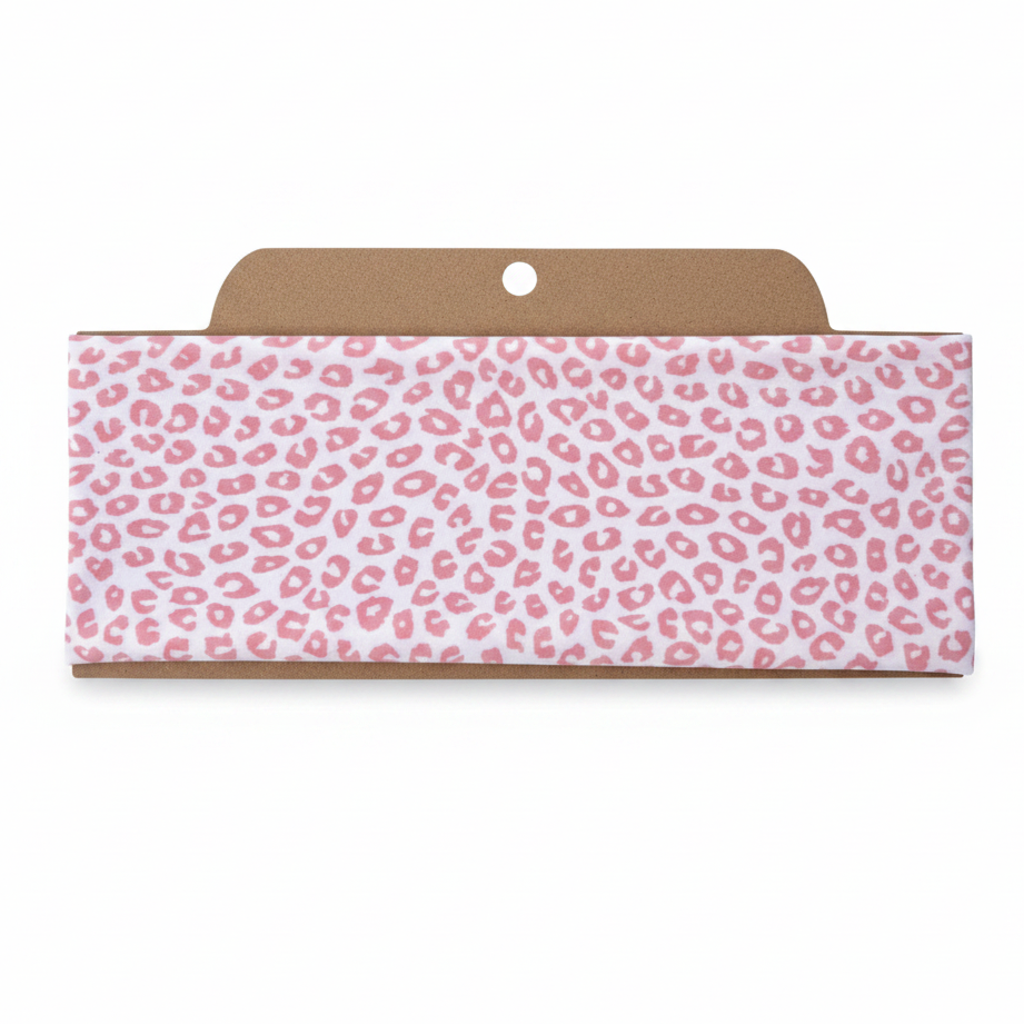 Pink Cheetah Print Soft Stretch Twist Knot Headband | CrystalxClear Collection