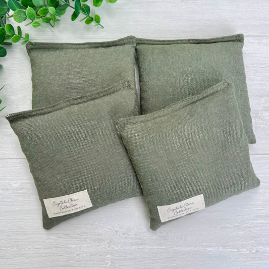 Olive Green Corn-Filled Cornhole Bags