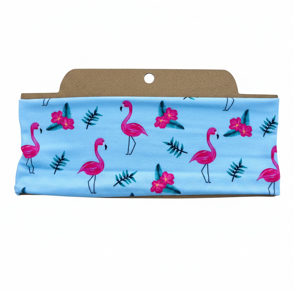 Flamingo Soft Stretch Twist Knot Headband | CrystalxClear Collection