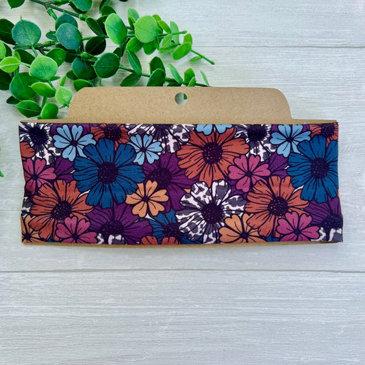 Dark Fall Floral Soft Stretch Twist Knot Headband | CrystalxClear Collection