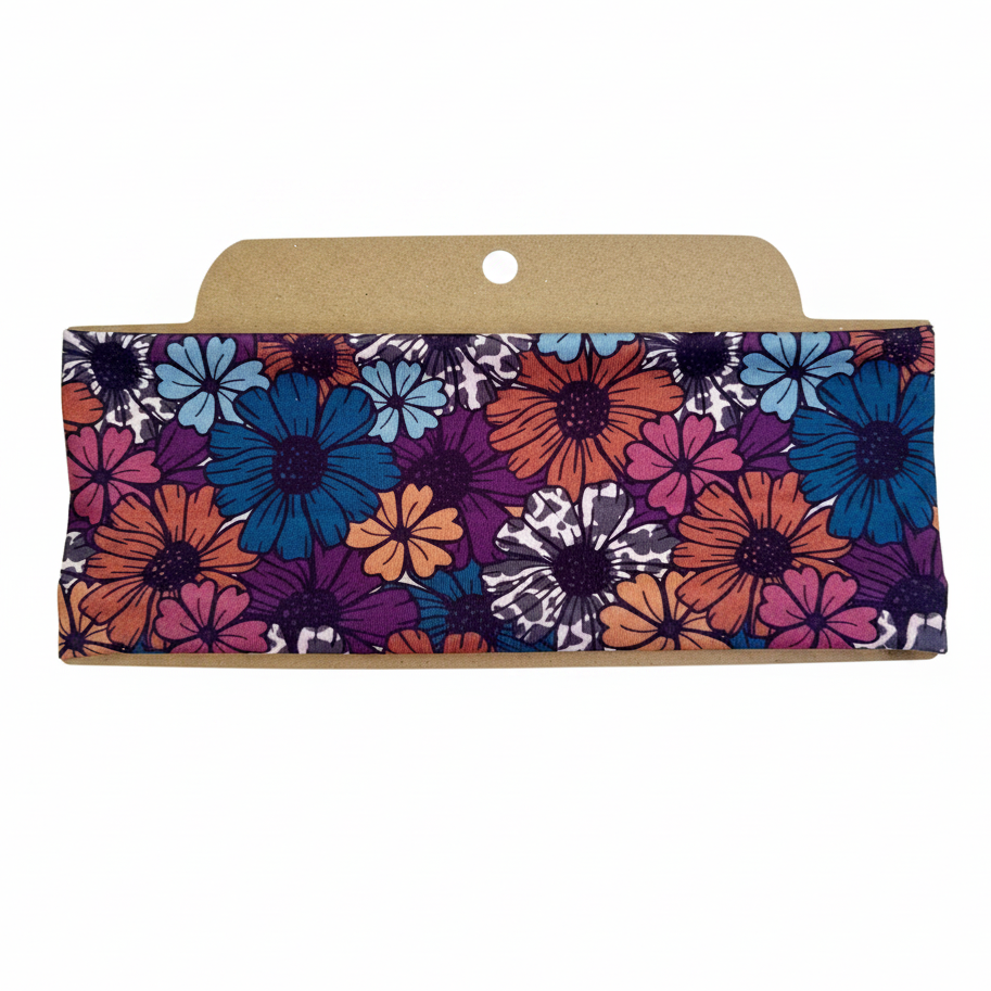 Dark Fall Floral Soft Stretch Twist Knot Headband | CrystalxClear Collection