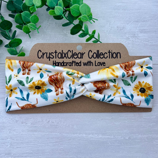 Highland Cow Twist Knot Headband