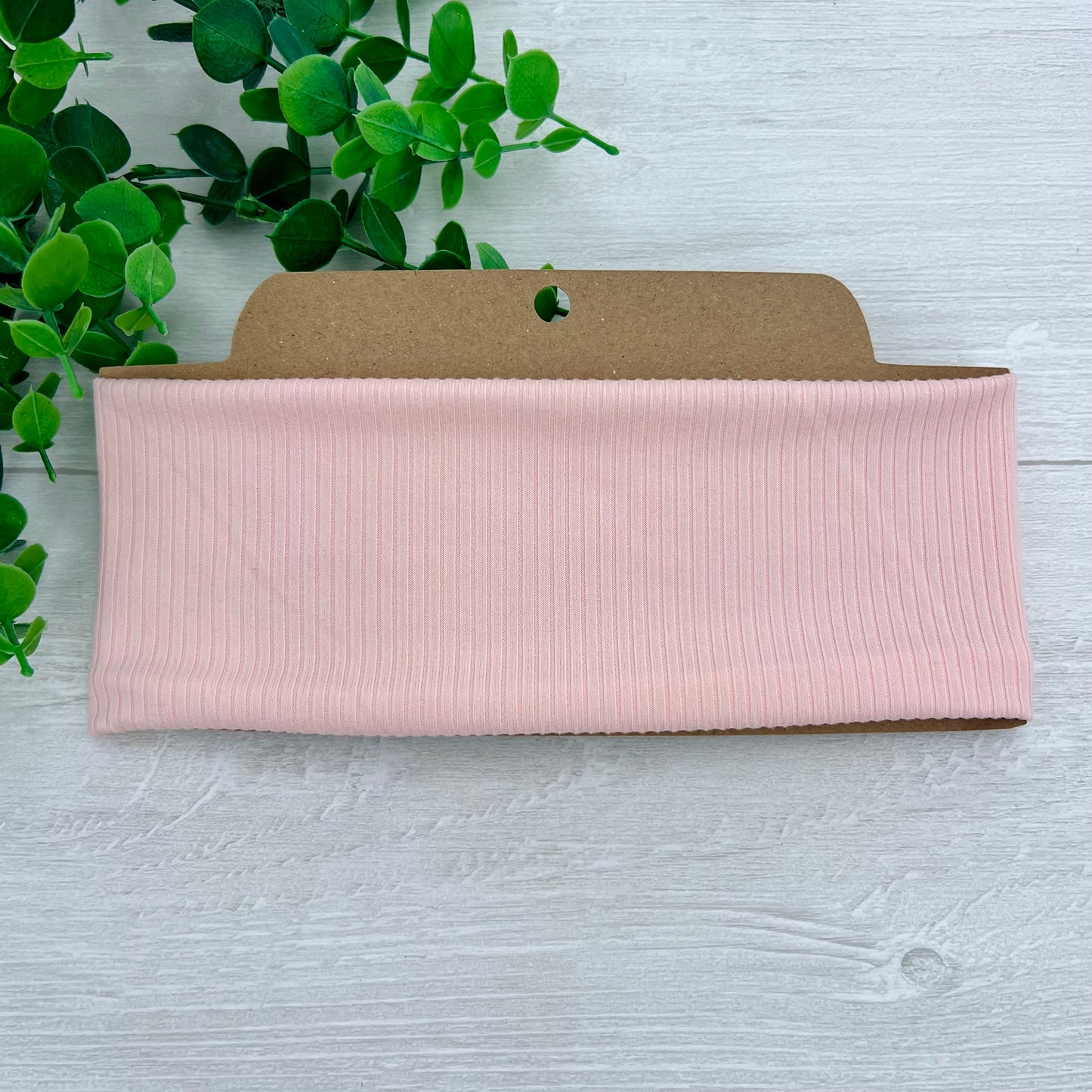 Ribbed Solid Blush Soft Stretch Twist Knot Headband | CrystalxClear Collection