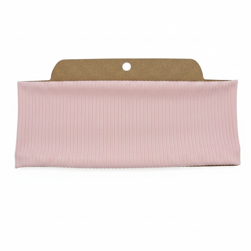 Ribbed Solid Blush Soft Stretch Twist Knot Headband | CrystalxClear Collection