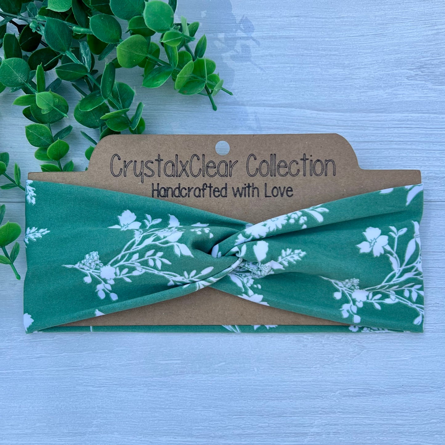 Green Floral Headband