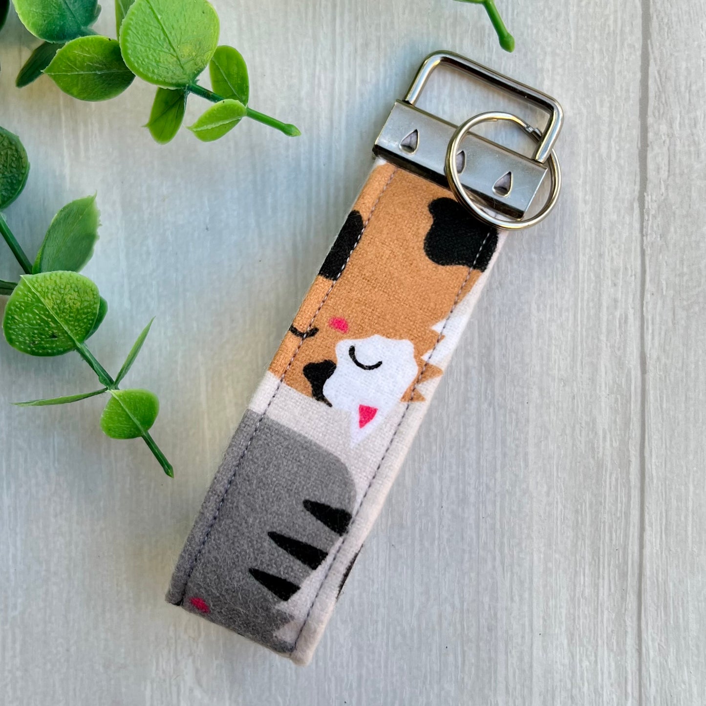 Close Together Cats - Fabric Keychain Handle