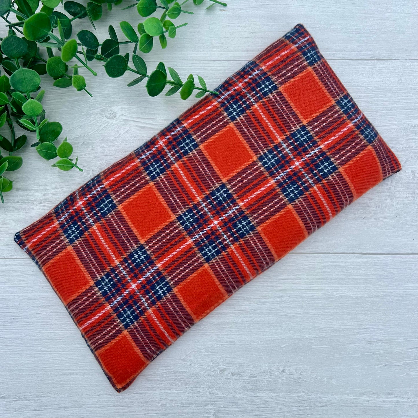 Orange Plaid Original Microwave Heating Pad for Everyday Comfort | CrystalxClear Collection