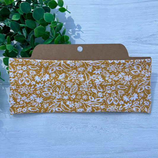Mustard Floral Twist Knot Headband